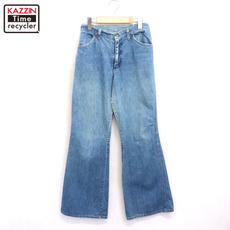 【中古】70s USA製 ヴィンテージ マーベリック MAVERICK ベルボトム デニムパンツ 古着 レディース ~XSサイズ相当 ブルー|Vintage古着屋 KAZZINTimerecycler