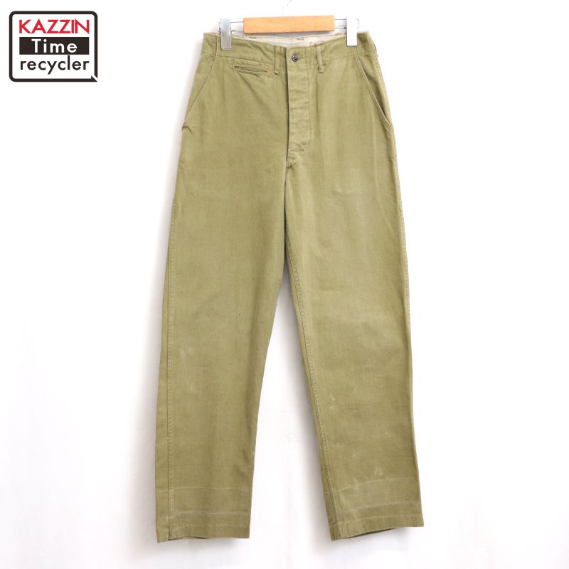 P10倍 【中古】50s ヴィンテージ ボーイスカウト BOY SCOUT コットンツイル ズボン下 古着  メンズ ~XS大いさ好いかげんに カーキ