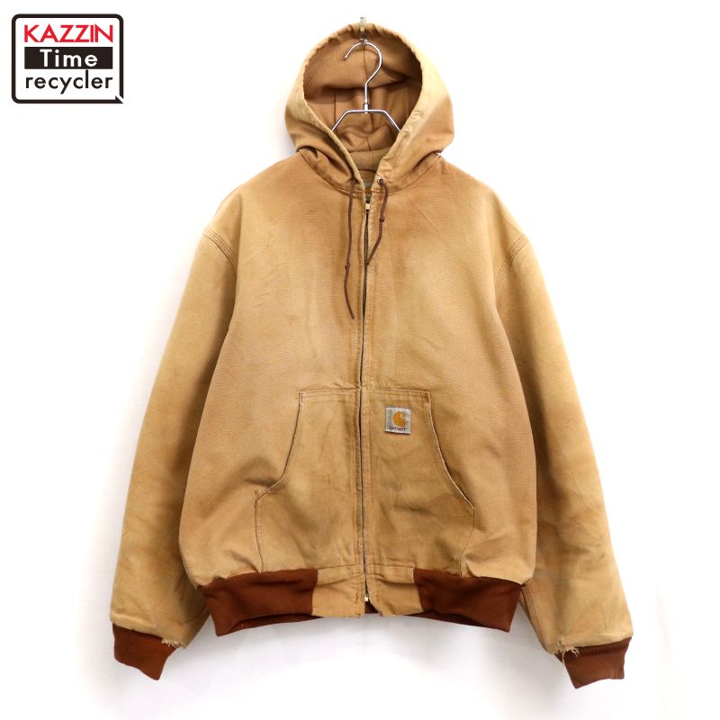 P10倍 【中古】00s 鉄道車両ハート型 Carhartt 裏地メッシュ 活動的 上衣 古着  メンズ XL大きさ好いかげんに ビッグ大きさ 大層らしい大きさ 赤銅色