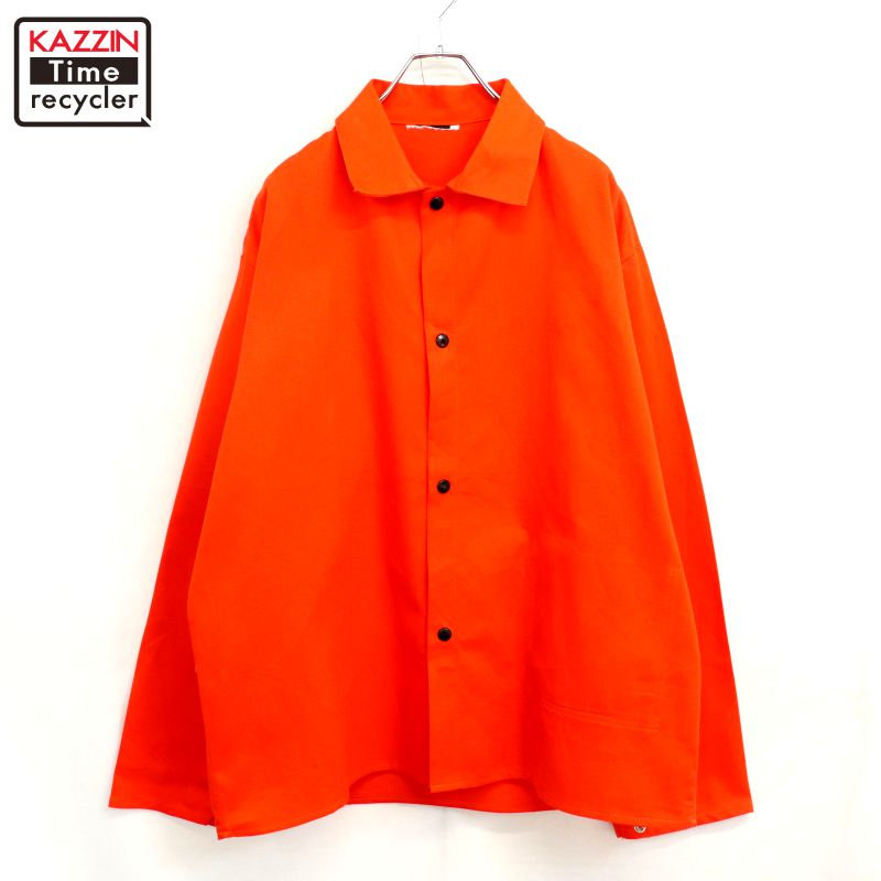 【中古】00s 無地 FR ワーク ジャケット 古着 メンズ XLサイズ相当 ビッグサイズ オーバーサイズ オレンジ｜Vintage古着屋 KAZZINTimerecycler