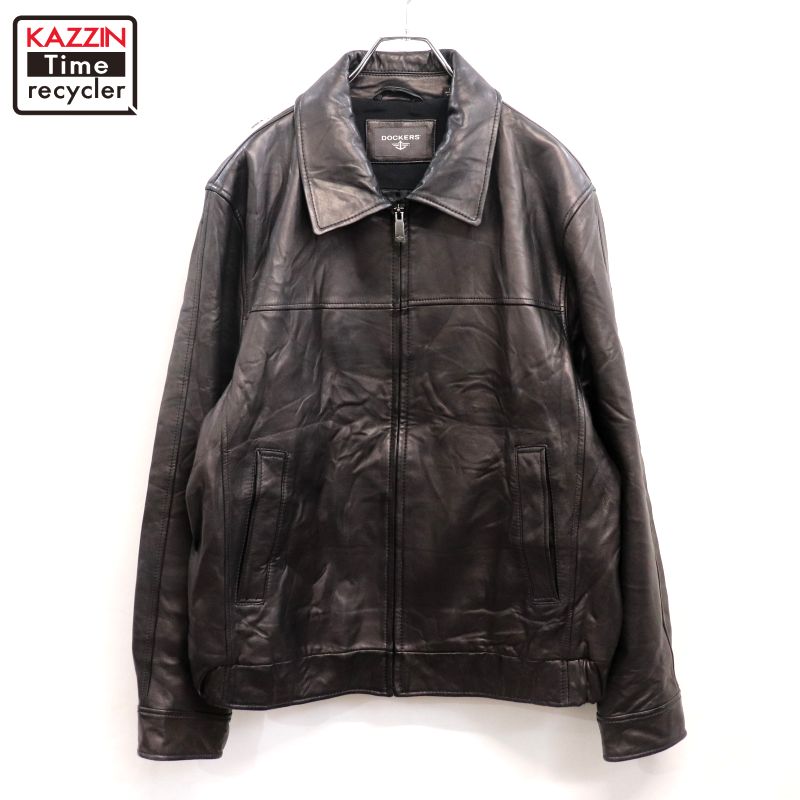 楽天市場】DOCKERS ドッカーズ レザー カーコート 黒 L Tバック レザー