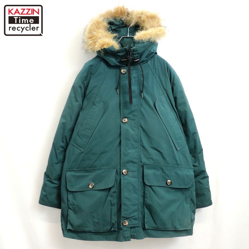 【中古】80s USA製 ヴィンテージ エディー・バウアー Eddie Bauer ポーラーパーカー グースダウン ダウンジャケット 古着 メンズ 表記Lサイズ グリーン｜Vintage古着屋 KAZZINTimerecycler