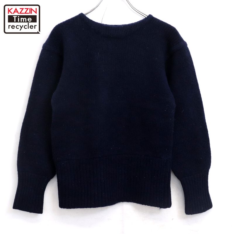 P10倍 【中古】60s ヴィンテージ 短艇のど首 羊毛 編み物ティーシャツ 古着  メンズ ~XS大いさ好いかげんに 米国海軍