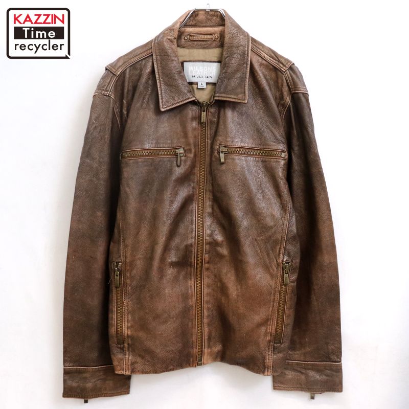 楽天市場】WILSONS LEATHER レザージャケット ブラック (メンズ XLT