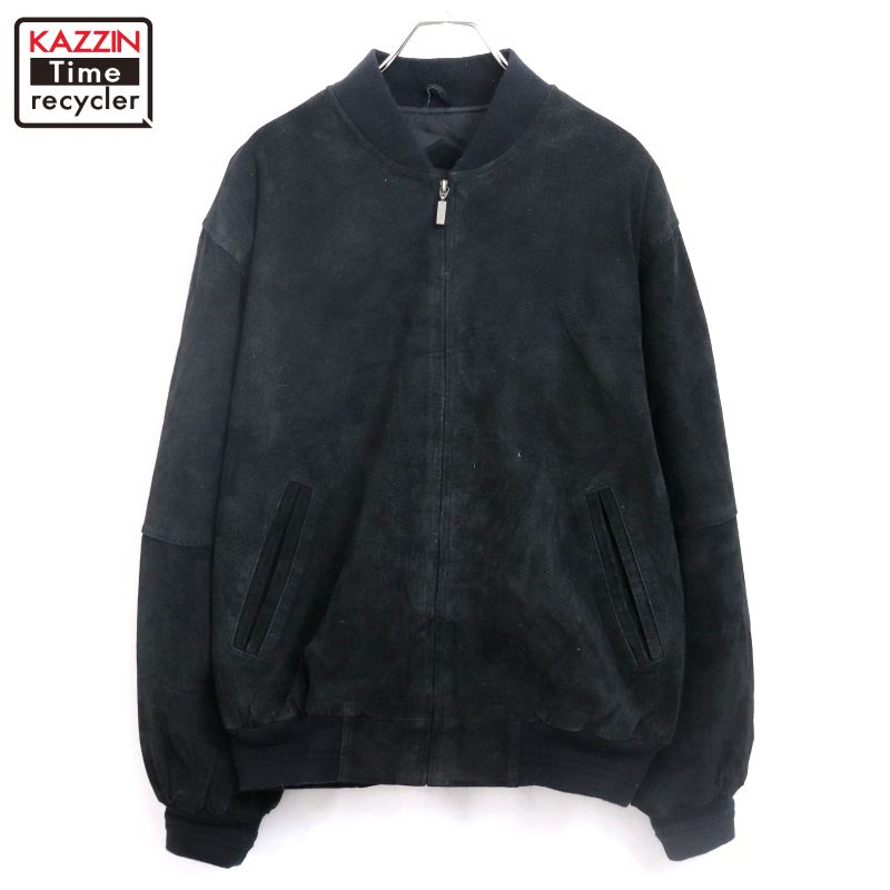 【中古】00s クラフト&バロー croft&barrow レザージャケット 古着 メンズ 表記Mサイズ ブラック|Vintage古着屋 KAZZINTimerecycler