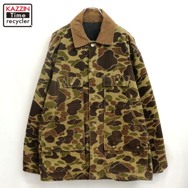 【中古】90s ヴィンテージ カーハート Carhartt ハンティングカモ 裏地キルティング ダック ハンティングジャケット 古着 メンズ XL~サイズ相当 ビッグサイズ ブラウン｜Vintage古着屋 KAZZINTimerecycler