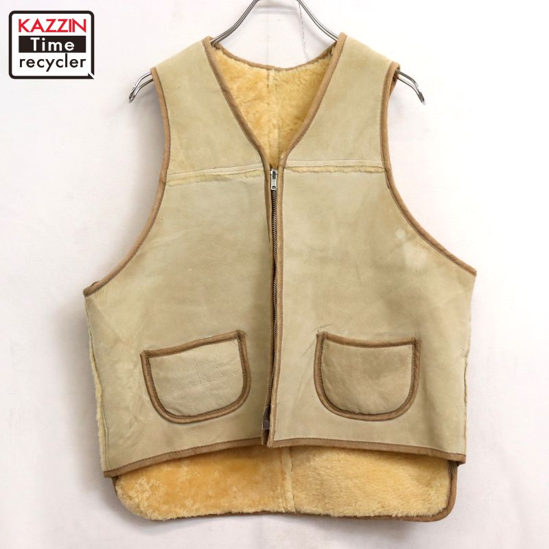楽天市場】ビンテージ ☆ Vintage シープスキン ムートン ベスト