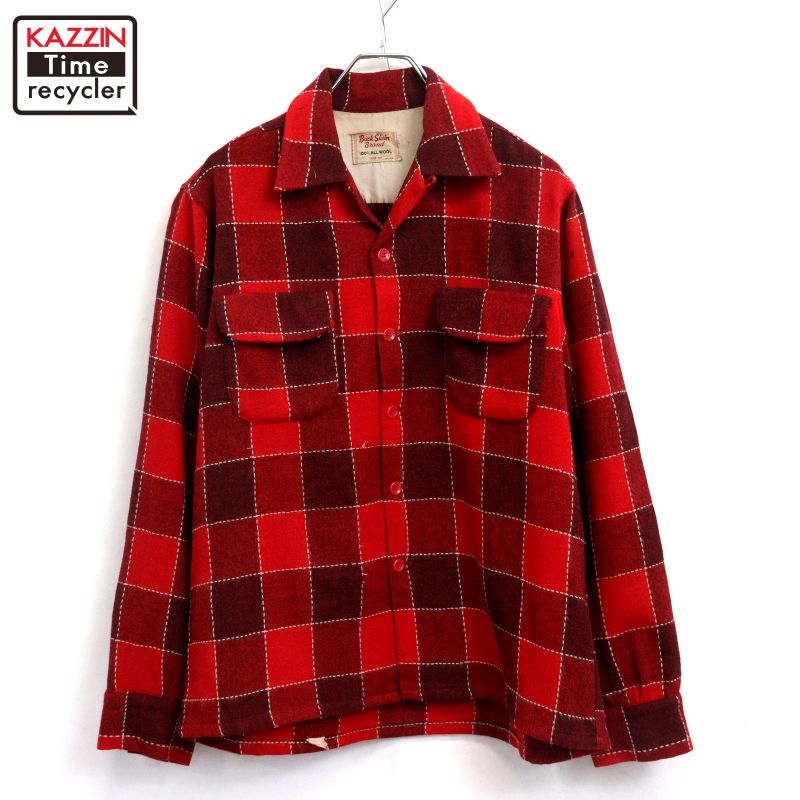 楽天市場】50s 60s Brent チェック ウール 長袖 オープンカラー 楽天市場】50s 60s Brent チェック ウール 長袖 オープンカラー