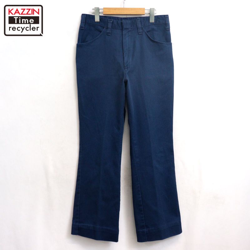 【中古】70s ヴィンテージ カーハート Carhartt チビタグ ブーツカット パンツ 古着 メンズ 表記32&times;32サイズ ネイビー｜Vintage古着屋 KAZZINTimerecycler 9,344円