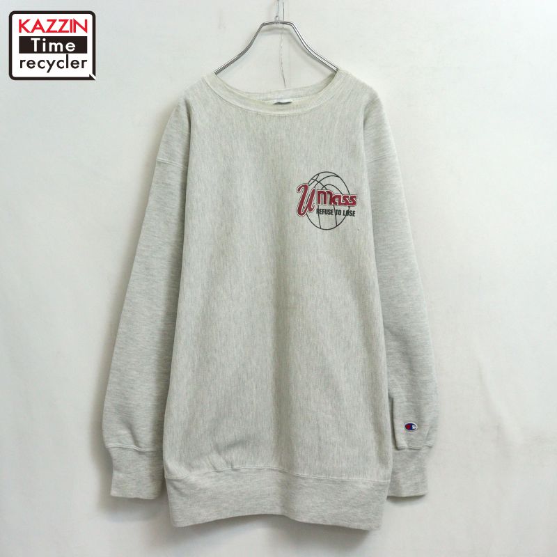 【中古】90s USA製 ヴィンテージ はやりっ児 Champion 単科大学刷り上げる リバースウィーブスウェット 古着  メンズ 書きあらわすXXL大いさ 薄墨色 トップス-スウェット・トレーナー