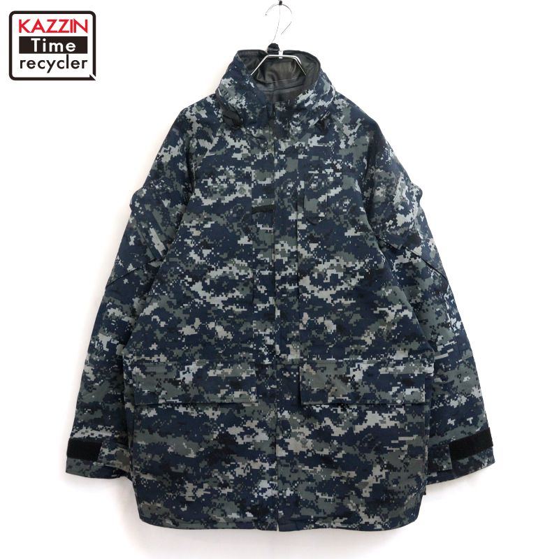 P10倍 【中古】00s USA製 U.S.NAVY デジタル合鴨 ECWCS GEN2 GORE-TEX ゴアテックス ミリタリー上衣 古着  メンズ XL大きさ好いかげんに ビッグ大きさ 大層らしい大きさ 米国海軍