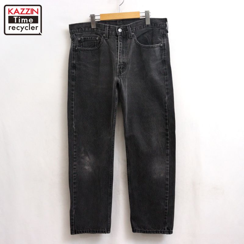 【中古】00s 505 ブラック デニムパンツ 古着  メンズ Lサイズ相当 ブラック