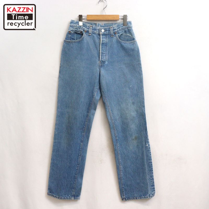 P10倍 【中古】80s USA製 ヴィンテージ リーヴァイズジーンズ Levi\u0027s 501 ジーンズズボン下 古着  メンズ S大きさ好いかげんに 青色