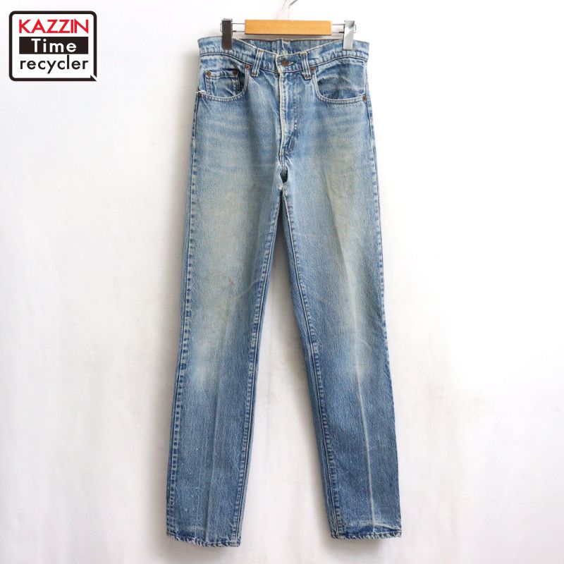 P10倍 【中古】80s USA製 ヴィンテージ リーヴァイズジーンズ Levi\u0027s 505 黒カン 内股シングル ジーンズズボン下 古着  メンズ S大きさ好いかげんに 青み