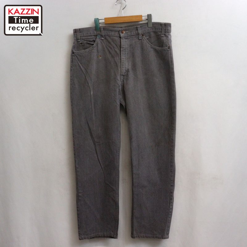 【中古】80s USA製 ヴィンテージ リーバイス Levi 40509 先染めグレー デニムパンツ 古着  メンズ 表記W38 L30サイズ グレー