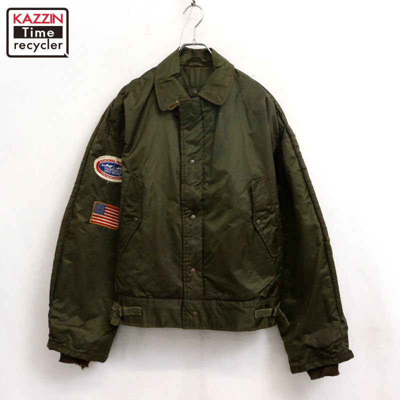 【中古】60s ヴィンテージ U.S.NAVY ベトナム スーベニア ステンシル ECW A-1 デッキ ミリタリージャケット 古着 メンズ 表記Mサイズ カーキ｜Vintage古着屋 KAZZINTimerecycler