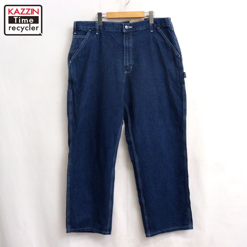 【中古】DEADSTOCK 00s カーハート Carhartt フラッシャー付き ペインターパンツ 古着  メンズ XLサイズ相当 ビッグサイズ オーバーサイズ ブルー