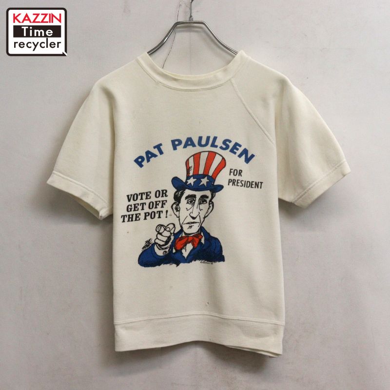 P10倍 【中古】60s ヴィンテージ パット・ポールセン 半袖 汗水 調教師 古着  メンズ M大きさ好いかげんに 白いこと
