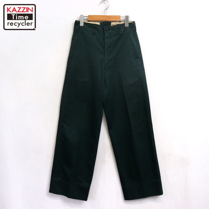 【中古】50s ヴィンテージ ボーイスカウト  コットン パンツ 古着  メンズ 表記26サイズ グリーン