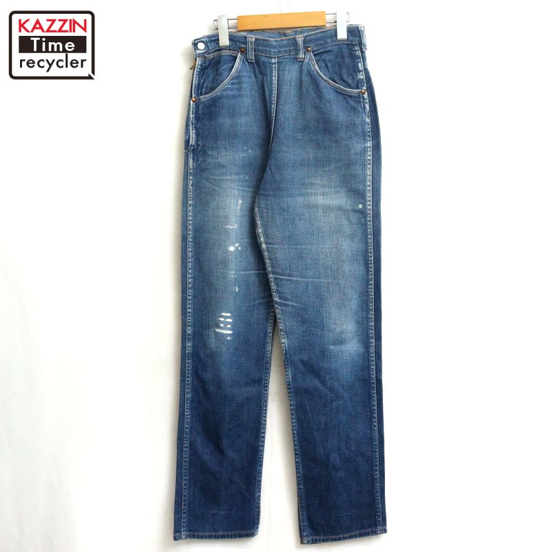 【中古】50s ヴィンテージ ラングラー Wrangler 縦呼びりん ジーンズ 夕御飯ズボン下 古着  レディース 書きあらわす16大いさ 青色 ボトムス-パンツ-レディースファッション