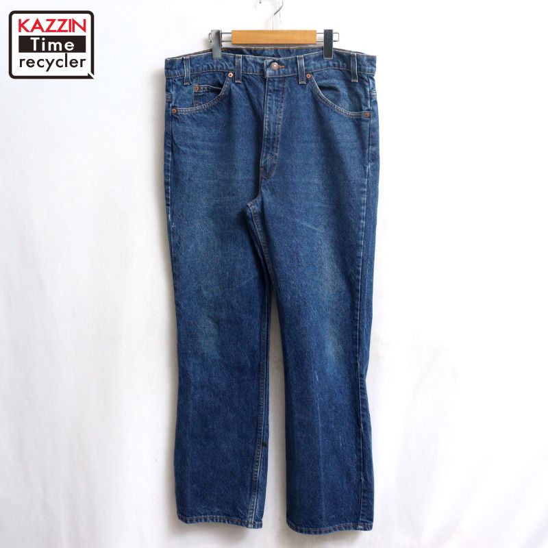 【中古】90s USA製 ヴィンテージ リーバイス Levi's 517 デニムパンツ 古着 メンズ 表記38-30サイズ ネイビー｜Vintage古着屋 KAZZINTimerecycler
