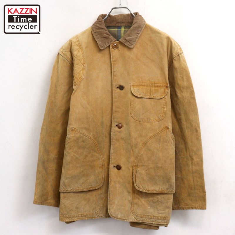 【中古】50s ヴィンテージ ハンティングジャケット 古着 メンズ XLサイズ相当 ビッグサイズ オーバーサイズ ブラウン｜Vintage古着屋 KAZZINTimerecycler
