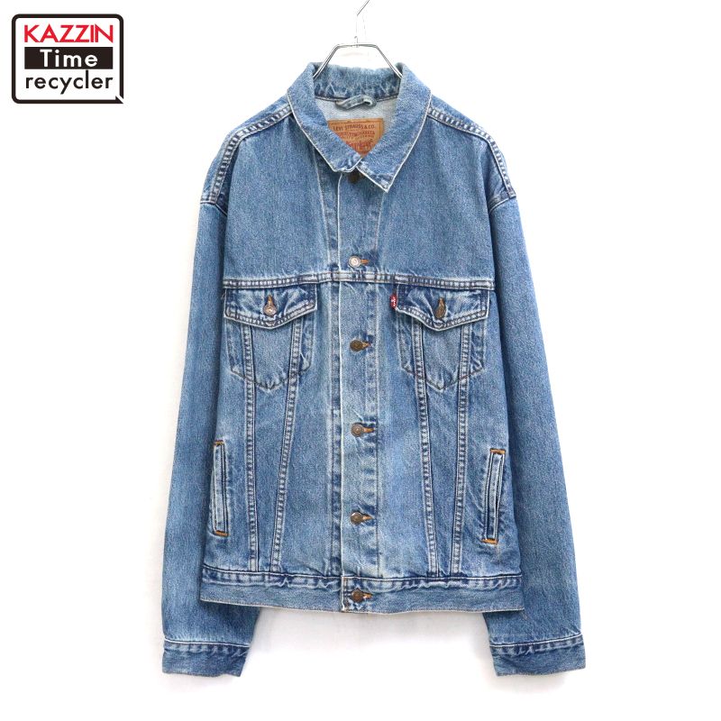 【中古】00s USA製 リーバイス Levi's 70508 デニムジャケット 古着 メンズ 表記Lサイズ ライトブルー｜Vintage古着屋 KAZZINTimerecycler