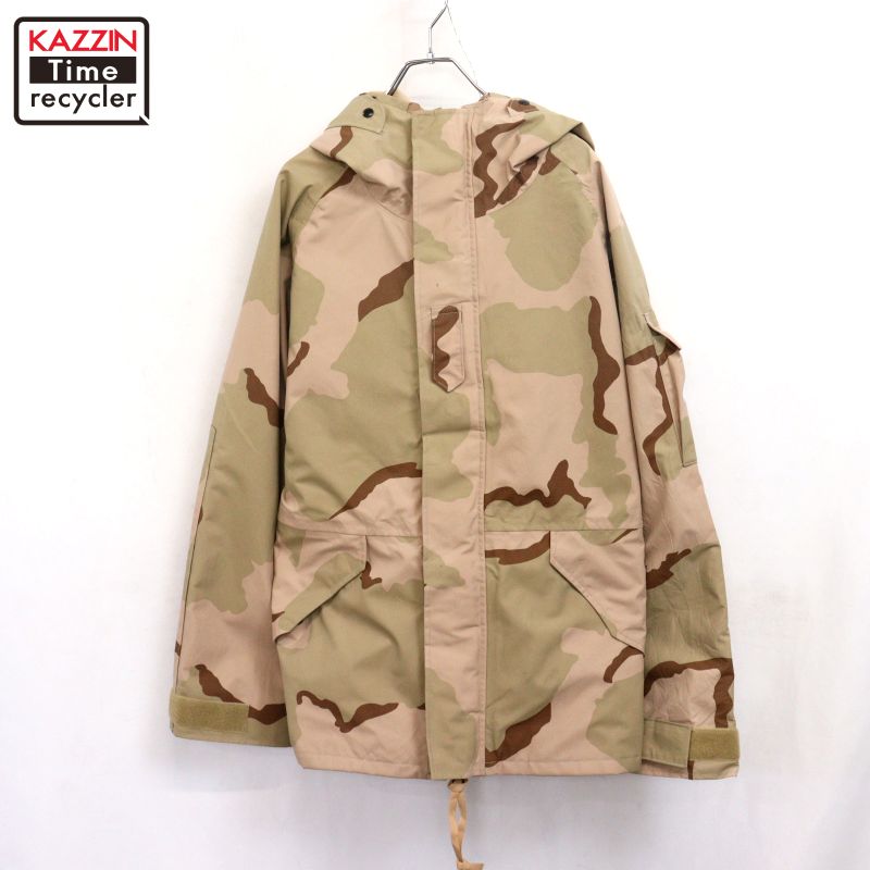 【中古】00s USA製 U.S.ARMY 乾荒原家鴨 ECWCS 気泡管水準器6 ゴアテックス ミリタリー上衣 古着  メンズ 書きあらわすL-R大きさ カーキ・ベージュ・赤銅色