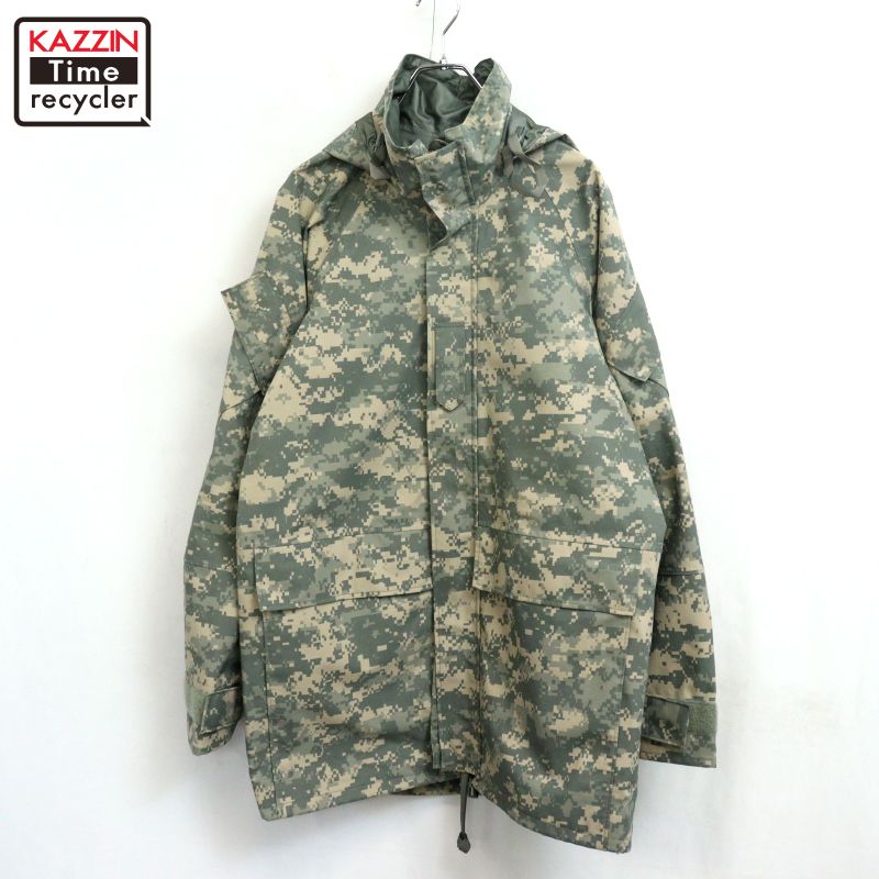 【中古】00s U.S.ARMY  デジタルタイガーカモ 気泡管水準器６ ECWCS  GORE-TEX ゴアテックス ミリタリー上衣 古着  メンズ XL大きさ好いかげんに ビッグ大きさ 厚地の外套大きさ 薄墨色