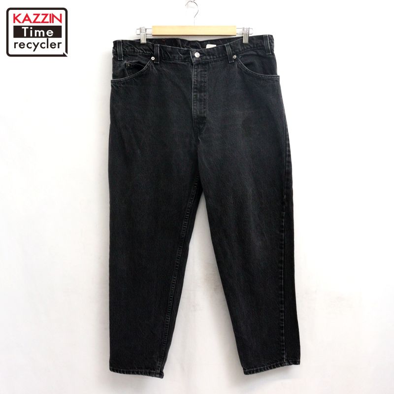 【中古】90s USA製 ヴィンテージ リーバイス Levi's 550 ブラック デニムパンツ 古着 メンズ 表記40&times;30サイズ ブラック｜Vintage古着屋 KAZZINTimerecycler