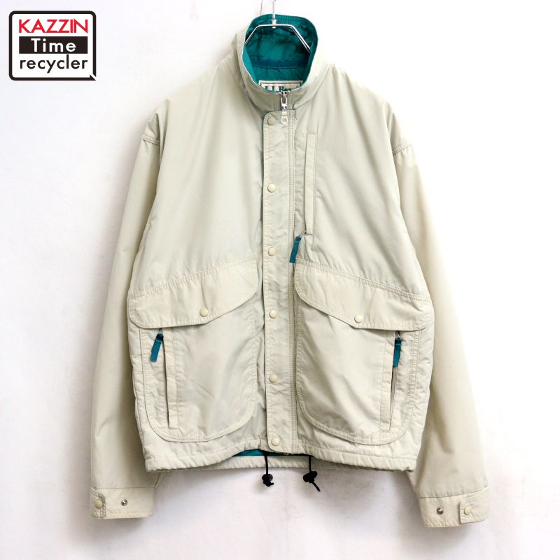 【中古】90s USA製 ヴィンテージ エルエルビーン L.L.Bean Windy Ridge ナイロン上衣 古着  メンズ 書きあらわすS大きさ 象牙色
