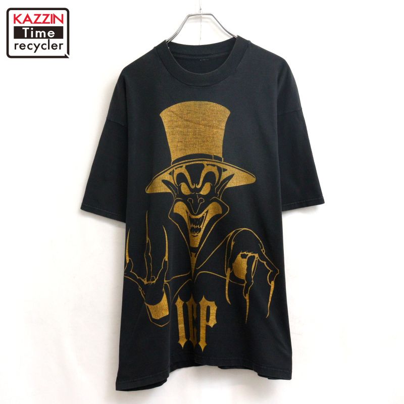 【中古】00s インセイン・クラウン・ポッシー Insane Clown Posse ダンス楽隊Ｔシャツ 古着  メンズ XL大きさ好いかげんに ビッグ大きさ 厚地の外套大きさ 黒いこと