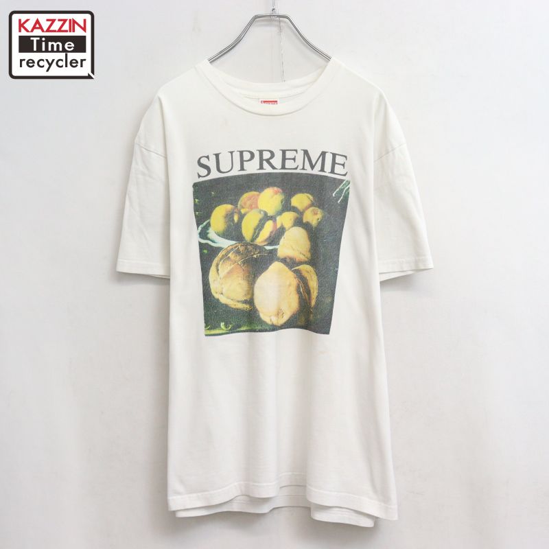 【中古】00s USA製 シュプリーム Supreme 半袖Ｔシャツ 古着  メンズ 書きあらわすL大いさ 白いこと