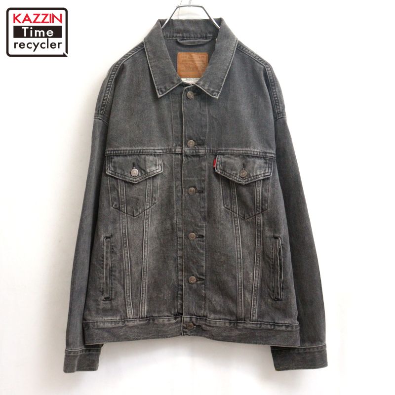【中古】00s リーバイス Levi's PREMIUM ブラック デニムジャケット 古着 メンズ 表記Sサイズ ブラック｜Vintage古着屋 KAZZINTimerecycler