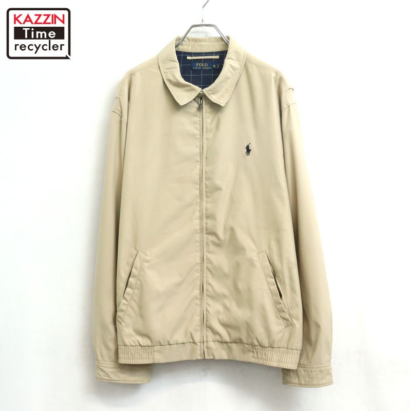 【中古】00s ラルフローレン RALPH LAUREN 律動的な調子いの一番 古着  メンズ 書きあらわすXL大いさ ベージュ