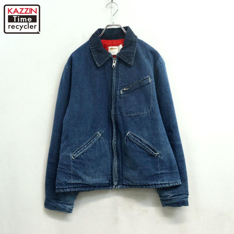 【中古】80s USA製 ヴィンテージ Key 裏地キルティング カバーオール 古着 メンズ ブルー|Vintage古着屋 KAZZINTimerecycler