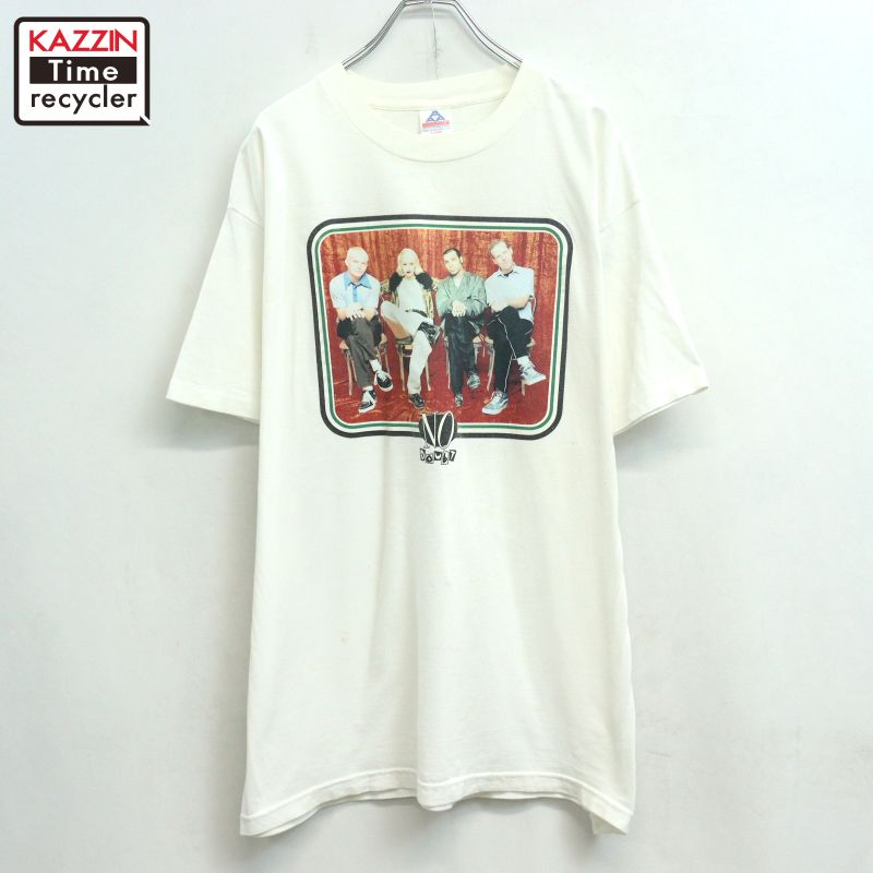 【中古】90s ヴィンテージ 否・ダウト No Doubt AAA 周波数帯域Ｔシャツ 古着  メンズ 書きあらわすXL大いさ 白いこと