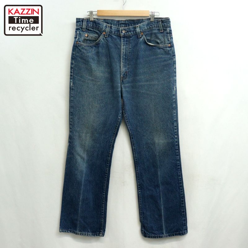 【中古】80s USA製 ヴィンテージ リーヴァイズジーンズ Levi\u0027s 517 ブーツ撥ねのける ジーンズズボン下 古着  メンズ XL大きさ好いかげんに ビッグ大きさ 大層らしい大きさ 青碧