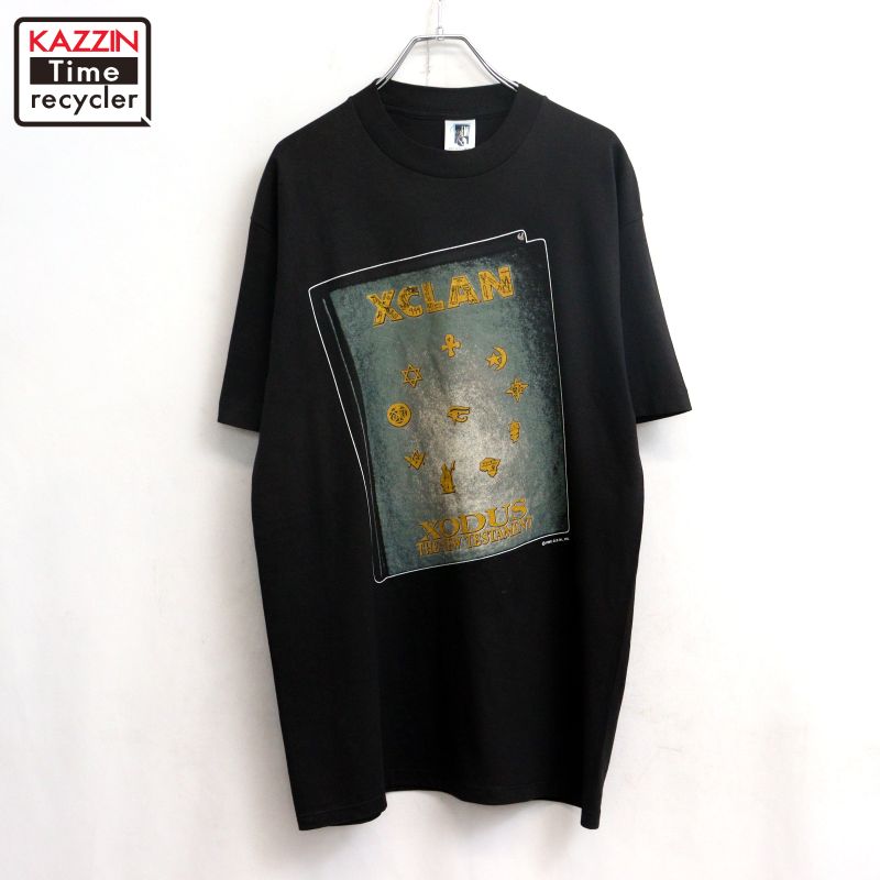 【中古】90s USA製 ヴィンテージ XCLAN ダンス楽隊Ｔシャツ 古着  メンズ 書きあらわすL大きさ 黒いこと