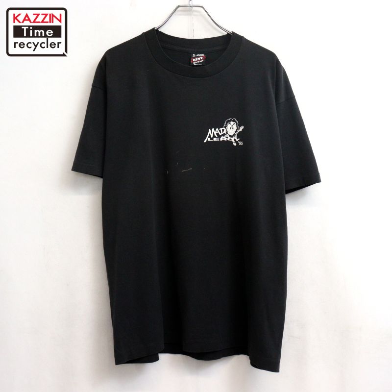 【中古】90s USA製 ヴィンテージ MAD LEROY Fruit of the Loom ダンス楽隊Ｔシャツ 古着  メンズ 書きあらわすXL大きさ 黒いこと