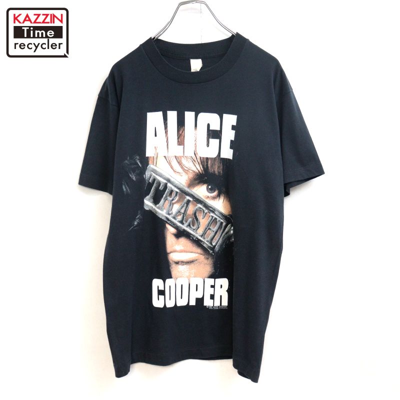 【中古】80s ヴィンテージ Alice Cooper アリスクーパー  SCREEN STARS ダンス楽隊Ｔシャツ 古着  メンズ 書きあらわすL大きさ 黒いこと