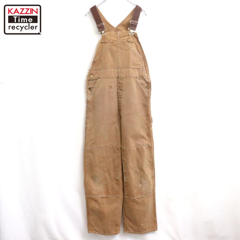 【中古】70s USA製 ヴィンテージ 鉄道車両ハート型 Carhartt 刷り上げる引き舟 山ポケ 家鴨 厚地の外套櫂 古着  メンズ L大きさ好いかげんに 赤銅色