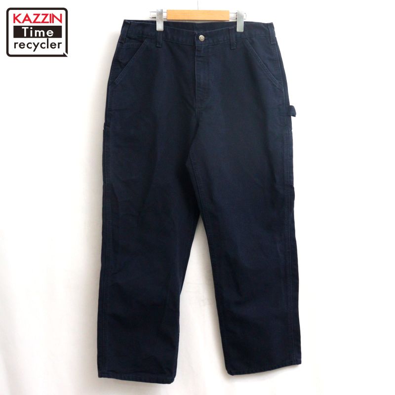 【中古】00s 鉄道車両ハート型 Carhartt 合鴨 ペインターパンツ 古着  メンズ L大きさ好いかげんに 米国海軍
