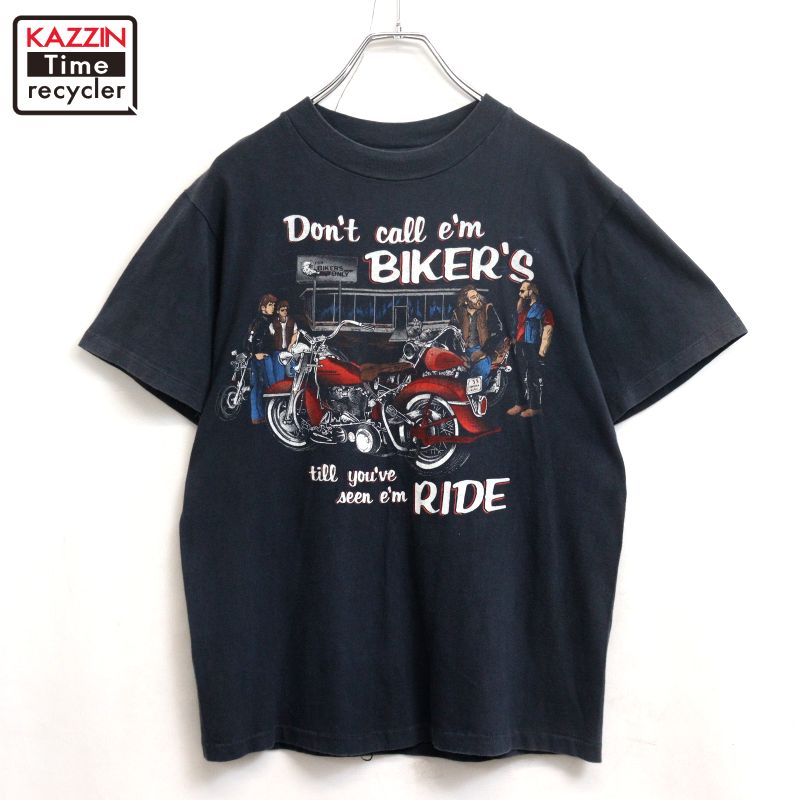 【中古】80s USA製 ヴィンテージ ハーレーダビッドソン HARLEY DAVIDSON 鷲 バイ鉄道車両 自動二輪車 半袖Ｔシャツ 古着  メンズ 書きあらわすM大いさ 黒いこと