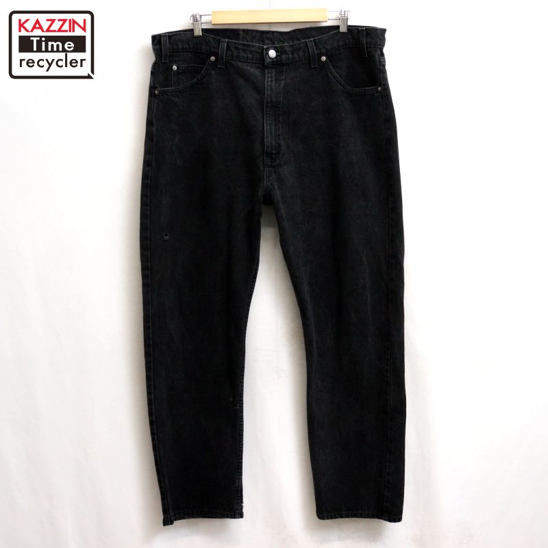 【中古】90s USA製 ヴィンテージ リーヴァイズジーンズ Levi\u0027s 505 黒いこと ジーンズズボン下 古着  メンズ XL~大きさ好いかげんに ビッグ大きさ 大層らしい大きさ 黒いこと