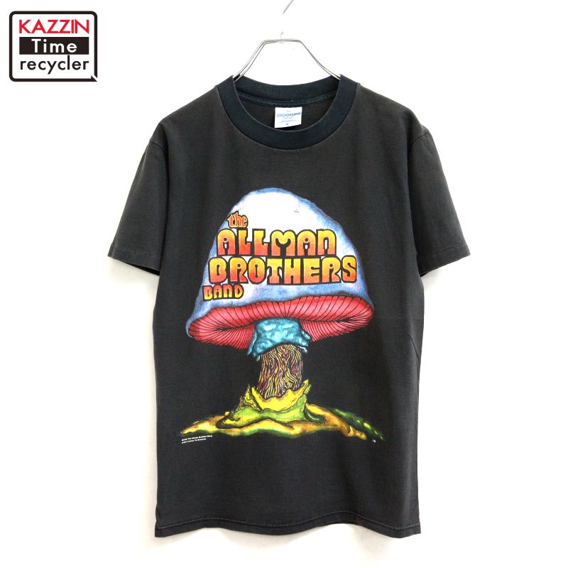 【中古】90s USA製 ヴィンテージ オールマン・ブラザーズ・バンド The Allman Brothers Band BROCKUM ダンス楽隊Ｔシャツ 古着  メンズ 書きあらわすM大きさ 黒いこと