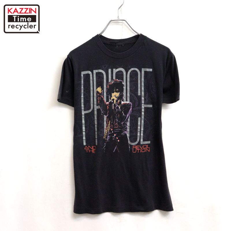 【中古】80s ヴィンテージ PRINCE 大公 ダンス楽隊Ｔシャツ 古着  メンズ S大きさ好いかげんに 黒いこと