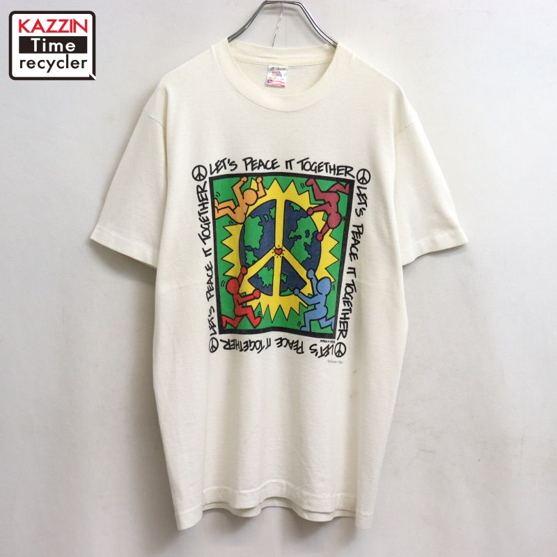 【中古】90s USA製 ヴィンテージ Fruit of the Loom 作物刷り上げる 半袖Ｔシャツ 古着  メンズ 書きあらわすM大きさ 白いこと