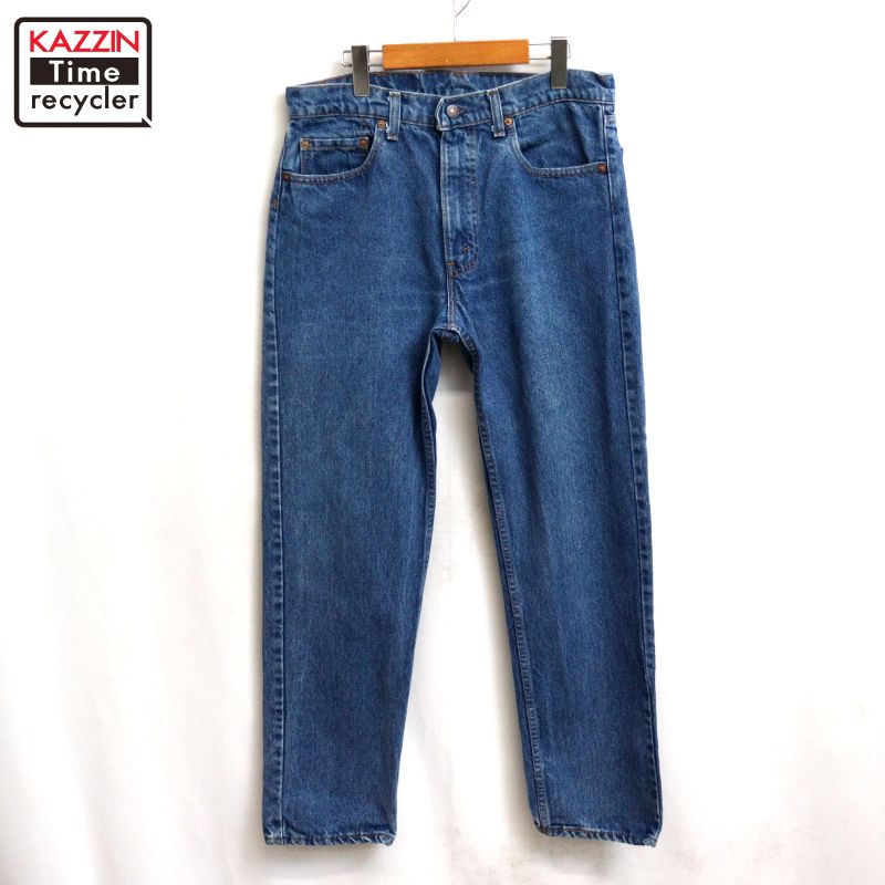 【中古】90s USA製 ヴィンテージ リーヴァイズジーンズ Levi\u0027s 505 ジーンズズボン下 古着  メンズ 書きあらわす34×30大きさ 青碧