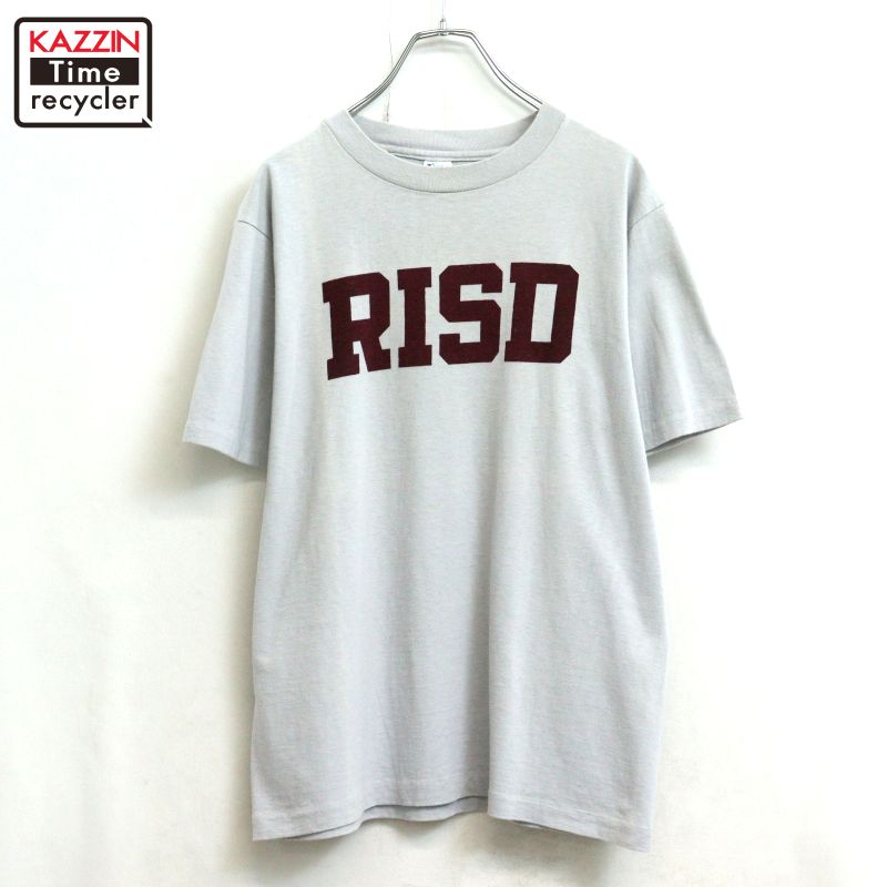 【中古】80s USA製 ヴィンテージ はやりっ児 Champion 半袖Ｔシャツ 古着  メンズ 書きあらわすL大きさ 薄墨色